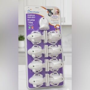 New Dreambaby Adhesive Mag Lock 8 Locks & 1 Key Dreambaby